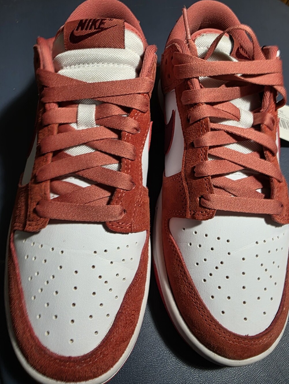 Nike Dunk Low "V-day" Women’s Red and White Low-Top Sneakers Size 8.5w.